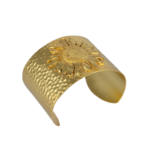 Bangle made from brass, goldplated